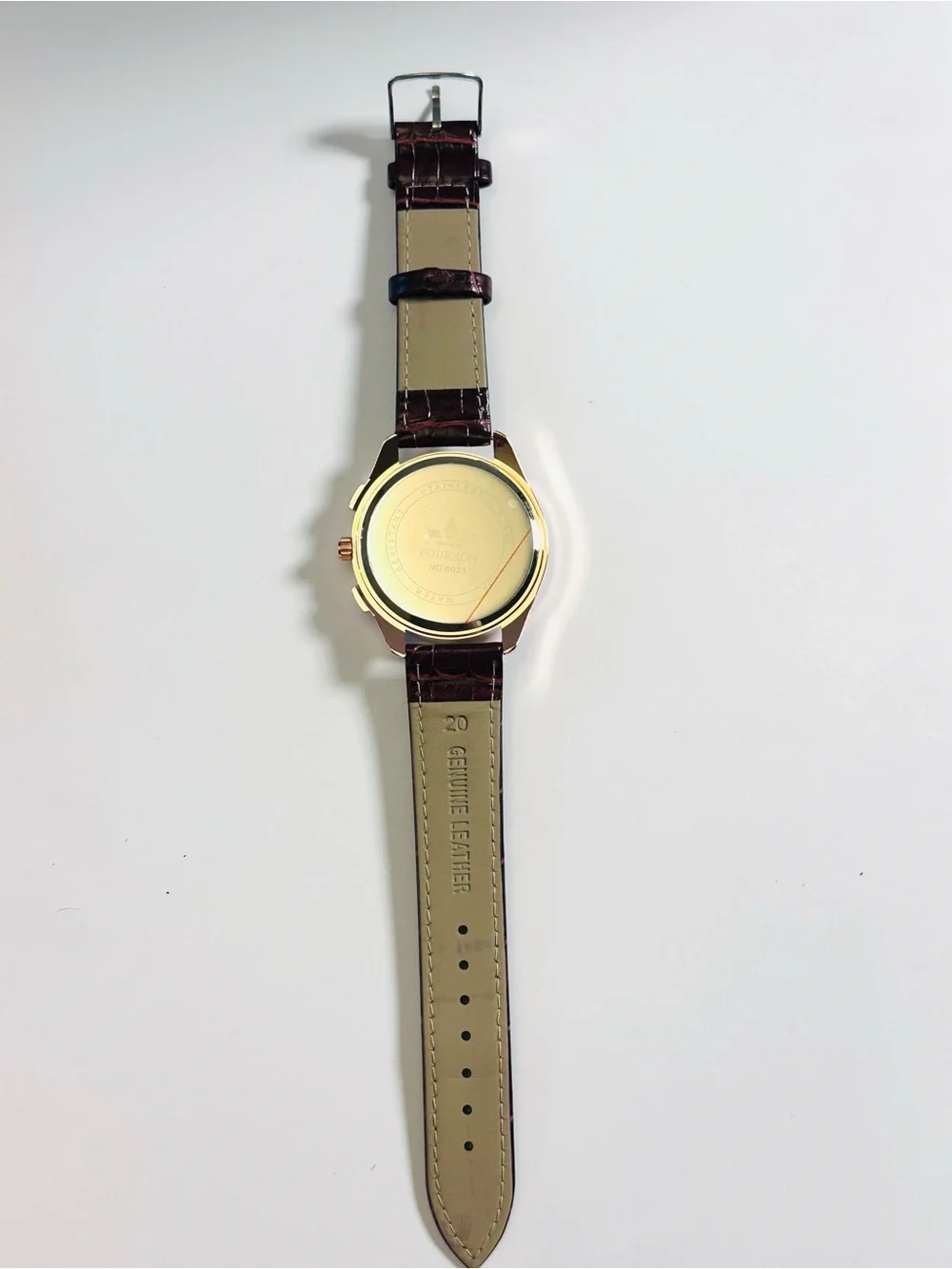 NEW/ FOURRON CHRONOGRAPH WATCH Men’s Watch/Leather Strap UNTESTED